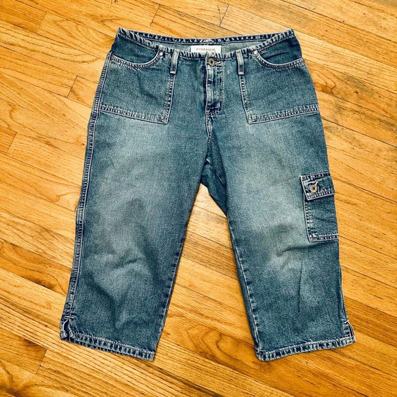 HYDRAULIC - Women's Capris Denim JEANS Sz 9/10 VINTAGE - BLUE - Picture 1 of 13